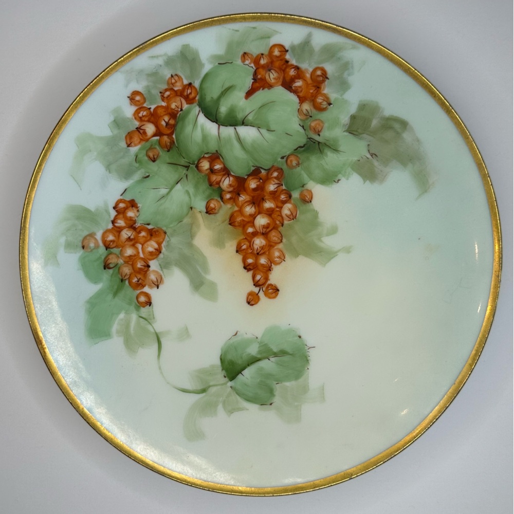 J.C. Bavaria Vintage Gold Trim with Grapes Decorative Plate